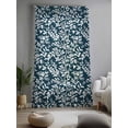 thumbnail image 2 of Sheer Curtains 84 Inches Long, Navy Blue Spring Floral Semi Sheer Curtains Light Filtering Window Treatment, Farmhouse Flowers Elegant Pastoral Privacy Voile Drapes for Living Room 52x84 Inch, 2 of 7