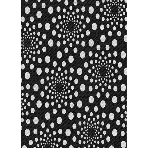 Ahgly Company Indoor Rectangle Patterned Black Novelty Area Rugs, 4' x 6'
