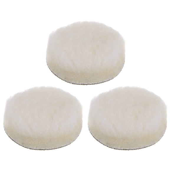 Unique Bargains 3Pack Wool Buffing Pads 3 inch Polishing Pad Car Auto Buffing Pads Wool Polishing Buffing Pad Hook and Loop