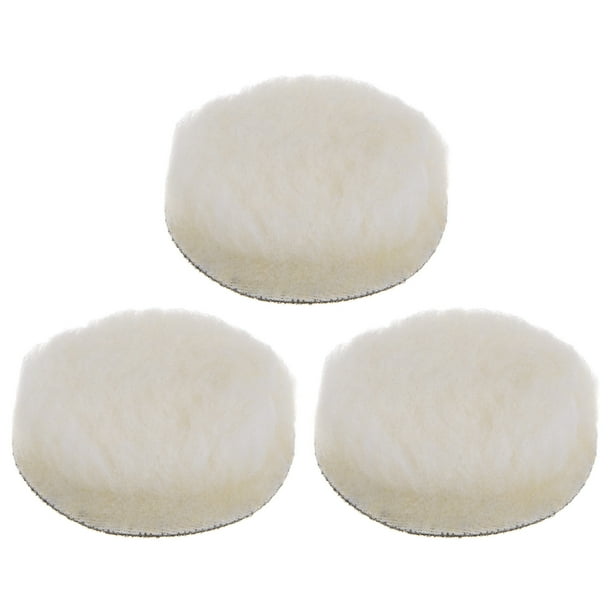 3 Paquete de almohadillas de pulido de lana de 3 pulgadas para automóviles