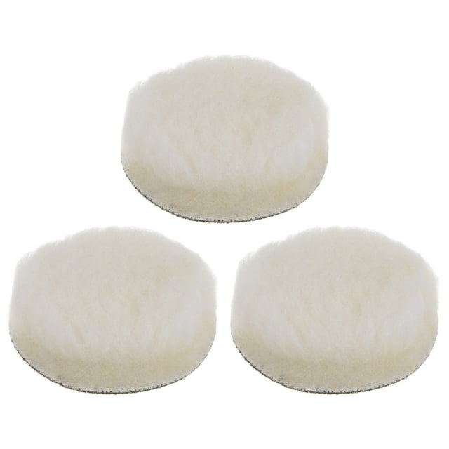 3 Paquete de almohadillas de pulido de lana de 3 pulgadas para automóviles