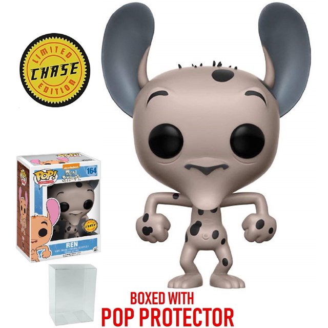 Funko Pop! Nickelodeon: Ren & Stimpy - Ren Fire Dogs CHASE Limited Edition Vinyl Figure (Bundled with Pop Box Protector Case) Funko -