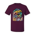 thumbnail image 3 of Funny Neon Sloth | Dean Russo Art Animal Lover Men's T-Shirt, Maroon, 2XL, 3 of 5