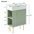 thumbnail image 2 of Harper & Bright Designs 21.6" Bathroom Vanity with Sink Set, Small Bathroom Vanity Cabinet with Ceramic Top and Left Side Storage, Green, 2 of 14