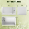 thumbnail image 2 of TrumanPick 43" Acrylic Freestanding Bathtub Square Shape Soaking Tub, , Chrome Overflow & Pop-Up Drain, White, 2 of 8