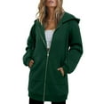 thumbnail image 2 of Fall Sweatshirts For Women Sevevn Women Plus Size Zip Up Hoodies Long Sleeve Tunic Sweatshirt Long Fleece Hoodie Jacket with Pockets, 2 of 5