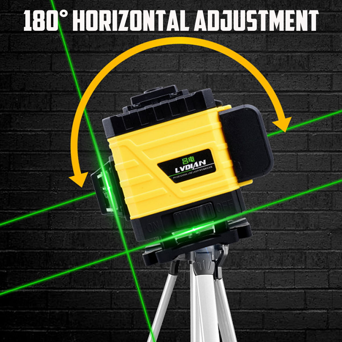 16 Lines Rotary Laser Lazer Level Cross Line 360° Self Leveling 4D Measure Tool 