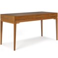 thumbnail image 1 of Scranton & Co 60" Wood Desk with Keyboard Tray in Light Golden Brown, 1 of 7