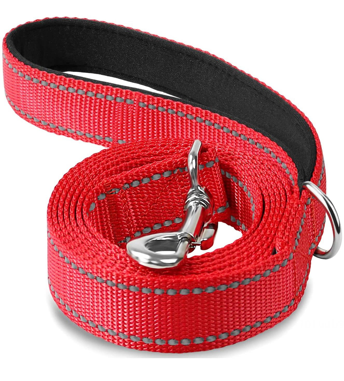 Fovien Dog Leash,DoubleSided Reflective Dog Leash, Padded Handle Nylon Dogs Leashes for Small