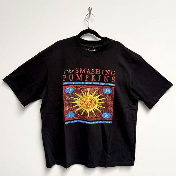 The Smashing Pumpkins Unisex Oversized Boxy T-Shirt Sun Box (Black)