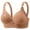 Khaki, variant on Women Bras for Breasts Front Closure Push up Bras for Women, Wireless V Neck Comfortable Breathable Bralettes Full Cover Padded Smoothing Underwear Bra Beige 38