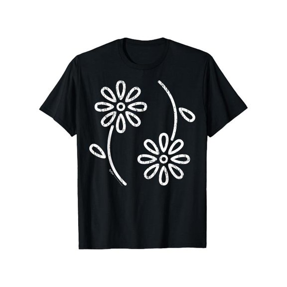 Cotton Tee Graphic T Shirt Tops Geometric Floral Print Round Neck Short Sleeve Black S-5XL Comfort Fit
