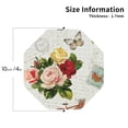 thumbnail image 3 of Disketp Vintage Bike Flower Butterfly Funny Coasters,6 Pcs Leather Coasters With Holder, Perfect Housewarming Hostess Gifts,Protect Furniture From Water Marks Scratch And Damage, 3 of 9