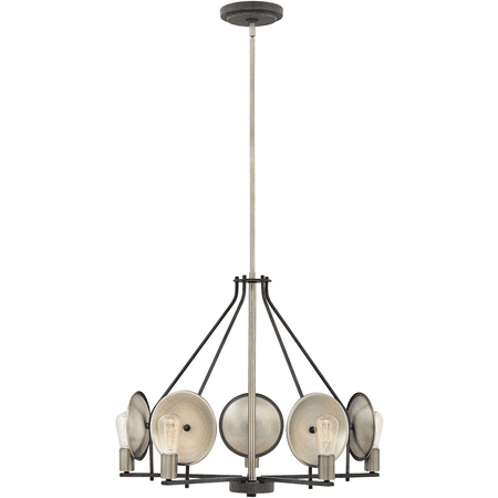 

Chandeliers 5 Light Fixtures With Aged Zinc Finish Steel Material Medium Bulb 28 500 Watts