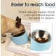 thumbnail image 2 of Comedero azul para perros y gatos, comedero basculante y antideslizante de melamina con comedero extraíble de acero inoxidable resistente (mascotas hasta 5 kg - 220 ml) JAMW Sencillez, 2 of 5