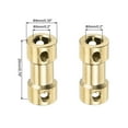 thumbnail image 2 of 8pcs 5mm to 5mm Brass Shaft Coupling Joint Connector with Screws Hex Wrench Flexible Motor Shaft Coupler, 2 of 4