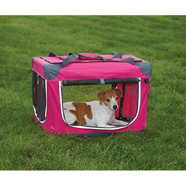 xSmall Dog Crate Pink Pioneer Soft Sided Collapsible Travel or Home