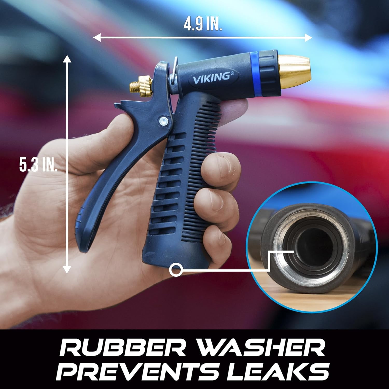 Water hose nozzle, garden water hose nozzle, adjustable and heavy-duty, for washing cars, watering plants, washing pets, and household use, 2 packs