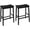 Black, variant on Bar Stools, Set of 2 Bar Chairs, 23.6 Inch Saddle Stools, Kitchen Counter Seat with Footrests, Industrial Barstools for Dining Room, Kitchen, Counter, Black