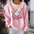 thumbnail image 6 of VKOYWKM Pink Breast Cancer Awareness Shirt Women Oversized Long Sleeve Drop Shoulder Textured Pullover Tops Crew Neck Sweatshirt Funny Graphic Tee Pink Ribbon In October Shirt, 6 of 6