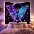 thumbnail image 2 of Large Cosmic Butterfly in Deep Blue & Purple Nebula Space, Mystical Fantasy Art for Space Lovers, Celestial Home Decor, Birthday Gift Tapestry Wall Hanging for Bedroom and Living Room, 2 of 7