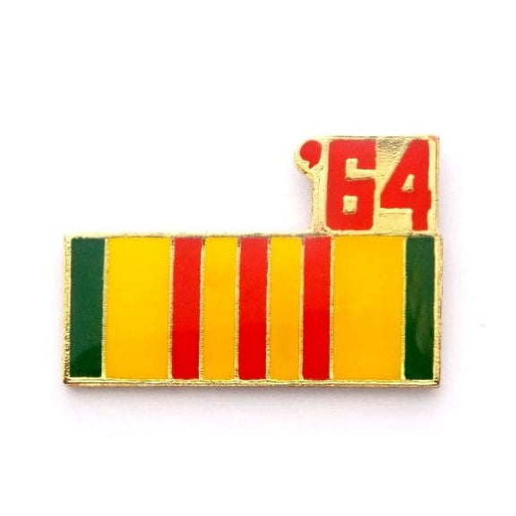 Vietnam Veteran 1964 Ribbon Lapel Hat Pin Marines Army Navy Air Force PPM792 (1 pin)