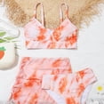thumbnail image 5 of GYRATEDREAM 7-12T Big Girls Tie-Dye Swimsuits 3 Piece Bikini Set Bathing Suit Swimwear with Cover Up Beach Skirt UPF 50+, 5 of 9