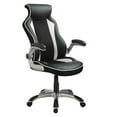 thumbnail image 2 of Fancy Executive High Back Leather Chair Black/White, 2 of 2