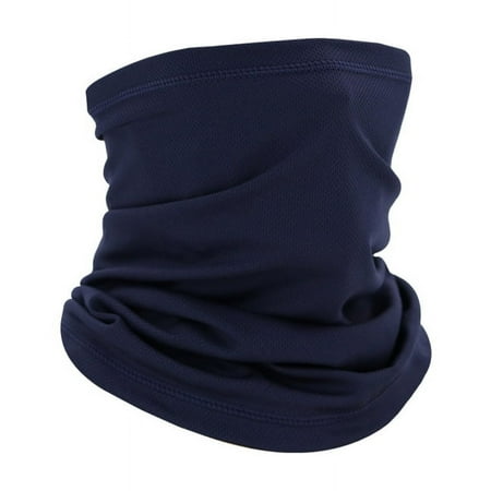 Multifunctional Head Scarf Neck Cover Man Women Head Face Neck Gaiter Tube Beanie Scarf Bandana Dustproof Balaclava (Navy)