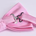 thumbnail image 4 of LAICAIW Mens Solid Color Double Fold Pre-tied Bow Tie and Pocket Square Set, 4 of 7