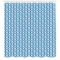 thumbnail image 3 of Ambesonne Ikat Shower Curtain, Abstract Vintage Ogee, 69"Wx70"L, Blue White, 3 of 3