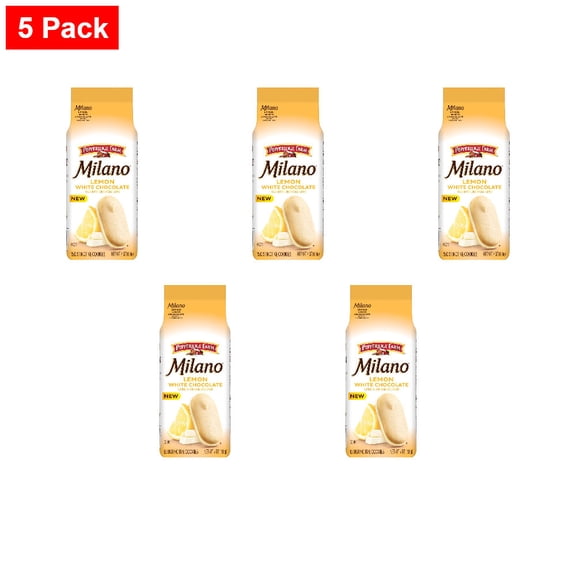 Pepperidge Farm Milano White Chocolate Lemon Flavored Cookies 7 oz - 5 Pack
