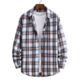 thumbnail image 6 of WREESH Men's Casual Plaid Button Down Shirts New Fashion Loose Youth Long Sleeve Turndown Collar for Men's Trendy Plaid Shirts White, 6 of 6