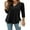 White, variant on ESASSALY Women 3/4 Sleeve V-Neck Blouses Button-down ShirtsTops Spring Loose Casual Shirts Streetwear