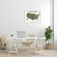 thumbnail image 2 of Stupell Industries National Parks Map with Numbered Key United States Town & City Painting White Framed Art Print Wall Art, 24 x 30, 2 of 8