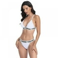 thumbnail image 2 of CNKOO Sexy Women Swimsuit  Two-Piece Halter Swimwear String Triangle Bikini Set Wet Suit, 2 of 7