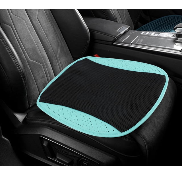 Coussin Rafraîchissant avec 5 Ventilateurs, Réglages de Vitesse Réglables à 3 Vitesses, Housse Lavable pour Voiture, Bureau, Maison en Maille Polyester, Noir, 43x43x3cm