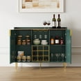 thumbnail image 3 of HLR 47.2" Coffee Wine Bar Cabinet with 2 Door, Modern Buffet Sideboard Table for Dining Room, Green, 3 of 8
