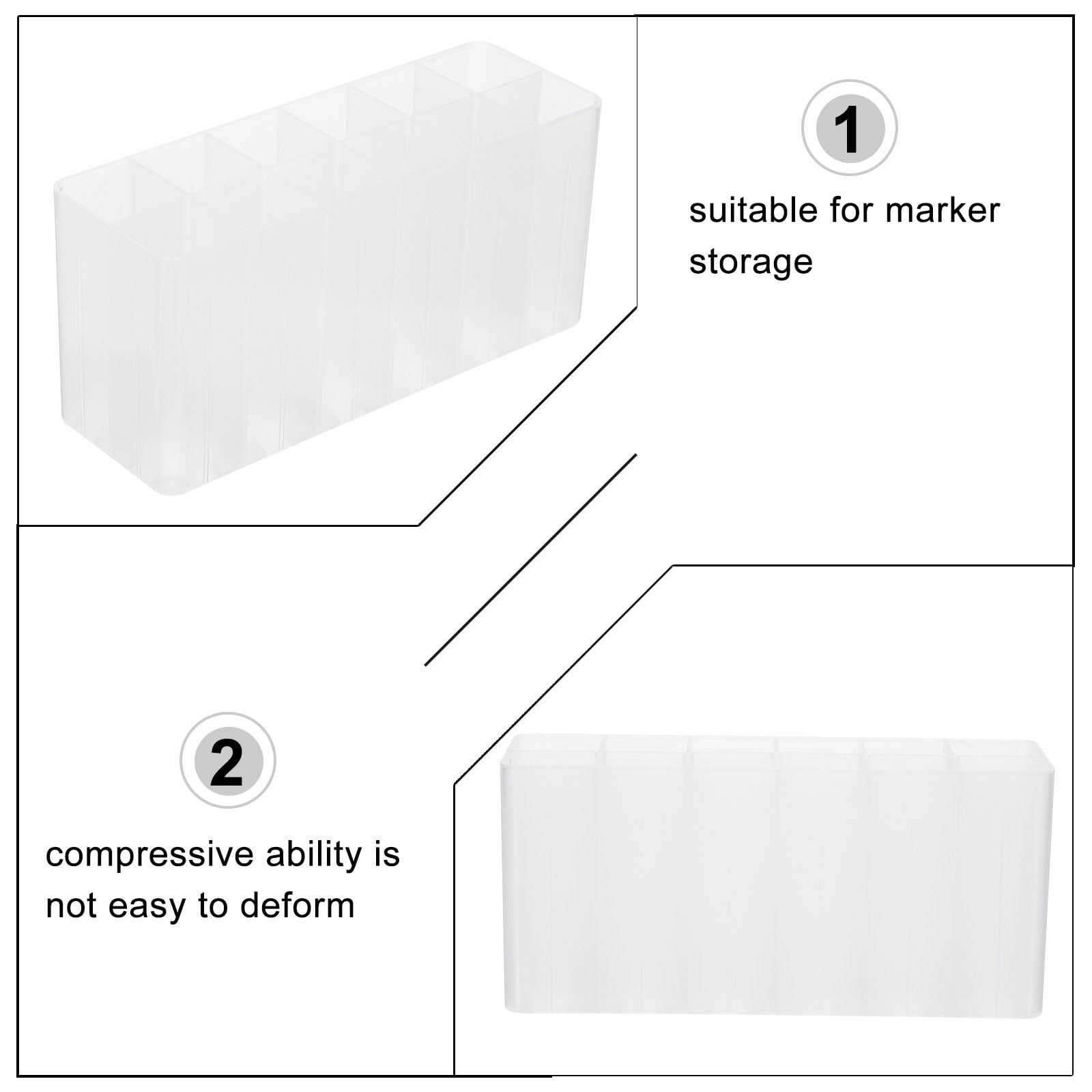 HOMEMAXS 20 Pcs  Durable Mark Pen Holders Pens Storage Containers 12 Holes Pens Boxes