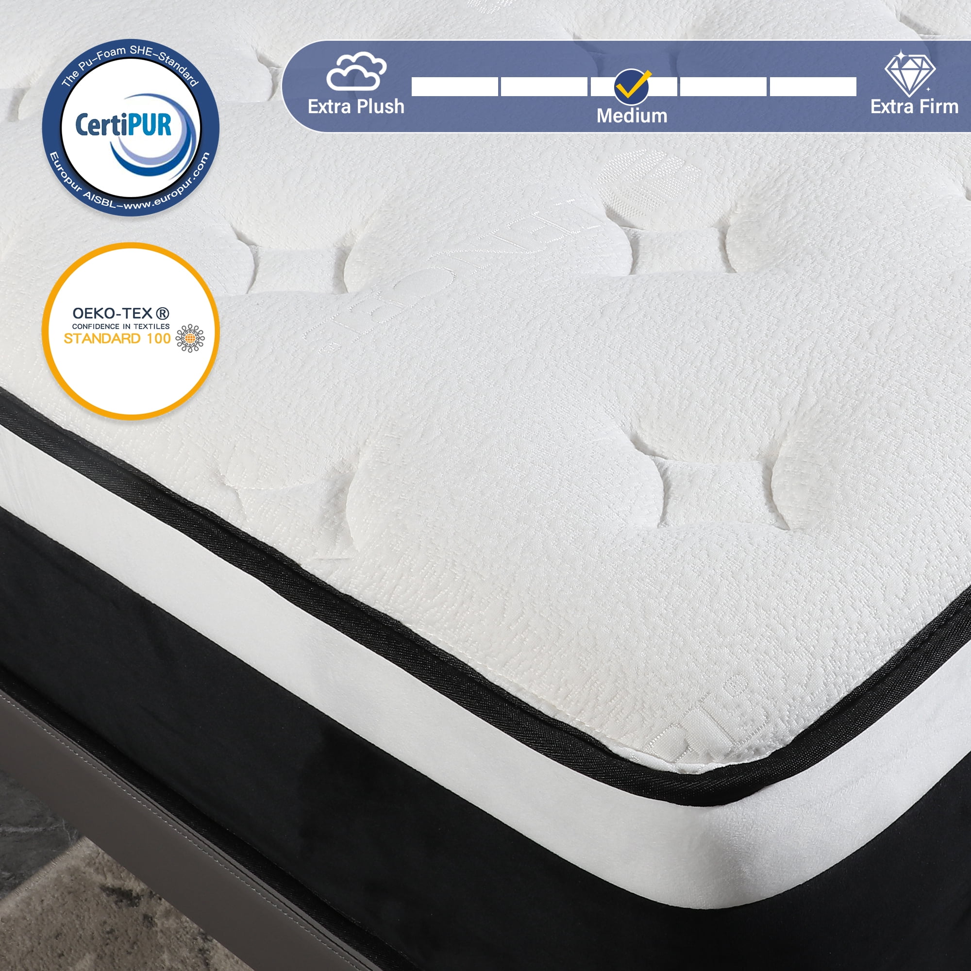 Mulinature 14 inch King Mattress in a Box, Gel Memory Foam and Pocket Spring Hybrid Mattress
