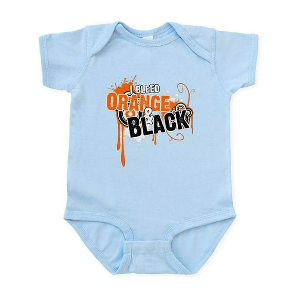 CafePress - Orange & Black Infant Bodysuit - Baby Light Bodysuit, Size Newborn - 24 Months