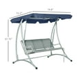 thumbnail image 3 of Outsunny 3-Seater Patio Swing Chair with Canopy Top for Backyard Balcony, 3 of 8