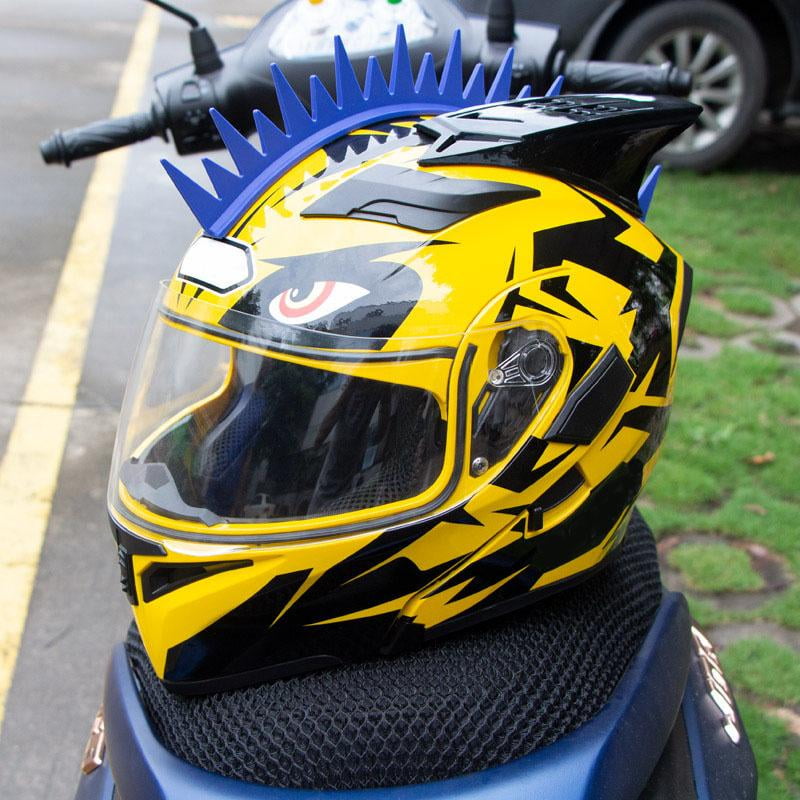 Durable Dirt Biker Helmet Stickers Decoration Motocross Parts Rubber Soft