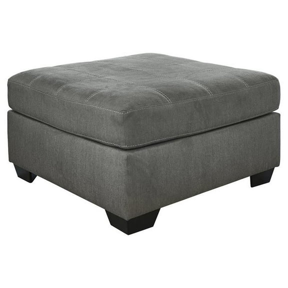 Ashley Furniture Pitkin Fabric Upholstered Oversized Accent Ottoman in Slate