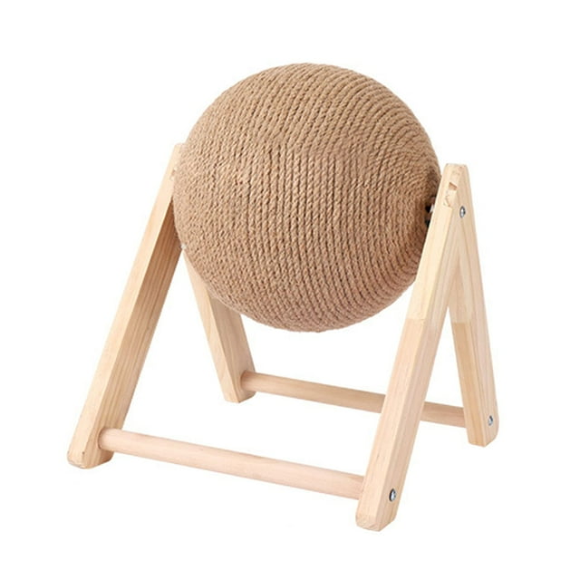 Pelota rascadora para gatos, juguete interactivo para gatos, poste rascador estable, muebles para mascotas, sisal natural resistente al desgaste, suministros para mascotas, accesorios para