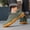 Green Brown, variant on Non Slip Men's Solid Slip On Casual Shoes With Elastic Strap, Durable Outdoor Workout Jogging Sneakers