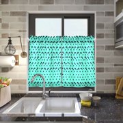 Linen Kitchen Curtains Dotted Waves Tier Curtains Tier Kitchen Living Room Bedroom Balcony 2 Panels 27x24 Inch