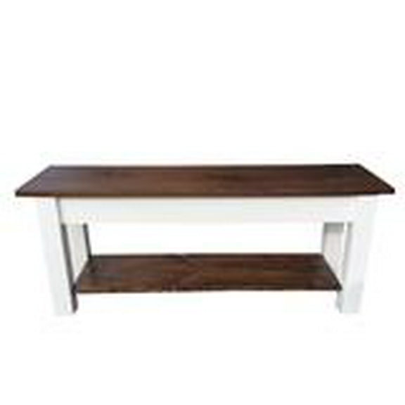 COLONIAL HARVEST BENCH WITH SHELF-30