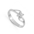 thumbnail image 4 of White Cubic Zirconia Crossover Cross Flower Ring Sterling Silver Band 925 Jewelry Female Male Size 6, 4 of 4