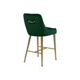 thumbnail image 3 of Maykoosh Natural Beauty Modern, Contemporary Velvet Upholstered Counter Stool with Polished Gold Metal Legs, Set of 2, 23" W x 21" D x 40" H, Ideal for Bar and Pub Height Tables-Color:Green, 3 of 8